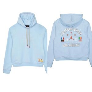 Air Jordan x Maison Château Rouge Mens Sz M Celestine Blue Cotton Hoodie Sweater